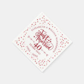 Net getrouwd 40e bruiloft Jubileum Servet (Hoek)