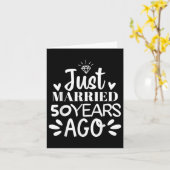 Net getrouwd 50 jaar geleden grappige 50ste bruilo kaart (Gele Bloem)