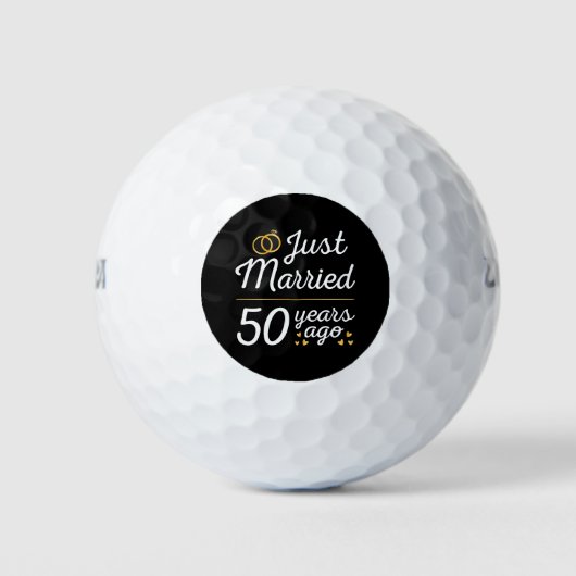 Net getrouwd 50 jaar geleden II Golfballen (Voorkant)