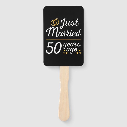 Net getrouwd 50 jaar geleden II Handwaaier (Voorkant)