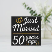 Net getrouwd 50 jaar geleden II Kaart (Staand voorkant)