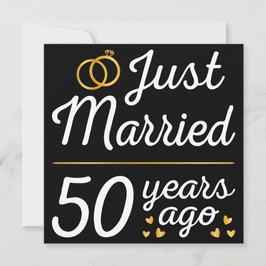 Net getrouwd 50 jaar geleden II Kaart (Voorkant)