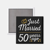 Net getrouwd 50 jaar geleden II Magneet (Voorkant / Achterkant)
