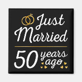 Net getrouwd 50 jaar geleden II Magneet (Voorkant)