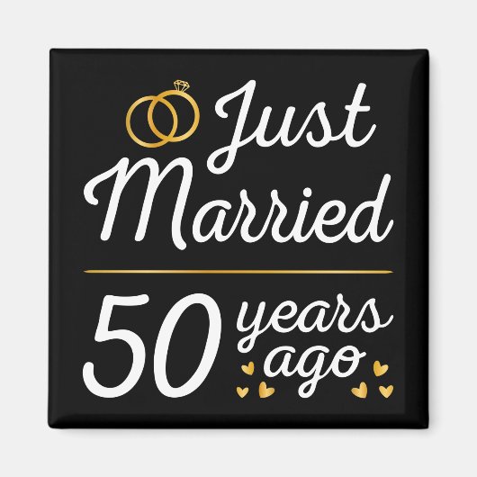 Net getrouwd 50 jaar geleden II Magneet (Voorkant)