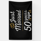 Net getrouwd 50 jaar geleden II Spandoek (Verticaal)