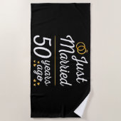 Net getrouwd 50 jaar geleden II Strandlaken (Voorkant)