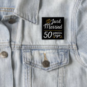 Net Getrouwd 50 Jaar Geleden II Vierkante Button 5,1 Cm (In situ)