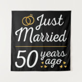 Net getrouwd 50 jaar geleden II Wandkleed (Voorkant)