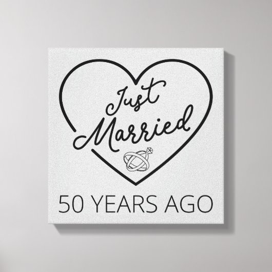 Net Getrouwd 50 Jaar Geleden III Canvas Afdruk (Voorkant)