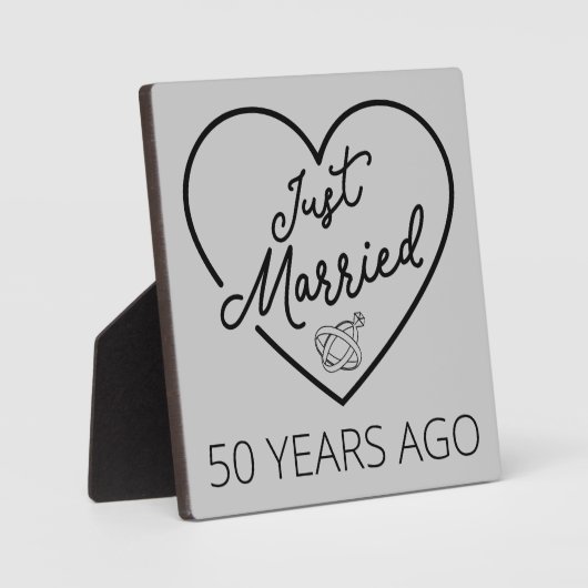 Net getrouwd 50 jaar geleden III Fotoplaat (Voorkant)