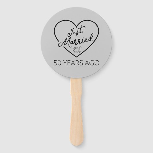 Net Getrouwd 50 Jaar Geleden III Handwaaier (Voorkant)