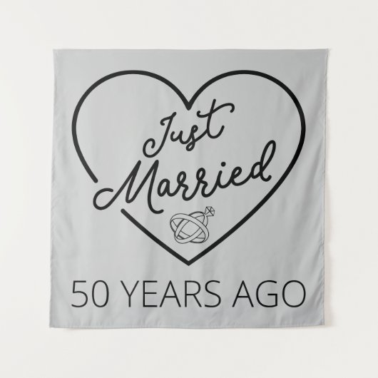 Net Getrouwd 50 Jaar Geleden III Wandkleed (Voorkant)