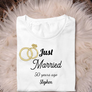 Net getrouwd 50 jaar geleden trouwdag t-shirt