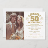 Net getrouwd 50e bruiloft Jubileum Foto Kaart (Voorkant)