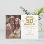 Net getrouwd 50e bruiloft Jubileum Foto Kaart (Staand voorkant)