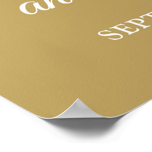 Net getrouwd 50e bruiloft Jubileum welkomstbord Poster (Hoek)