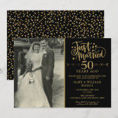 Net getrouwd 50e Jubileum trouwfoto Kaart (Voorkant / Achterkant)