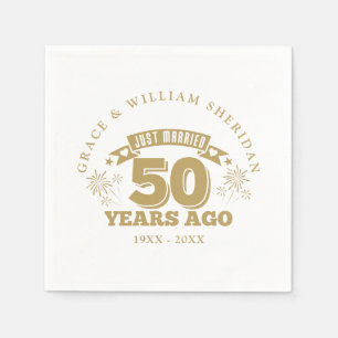 Net getrouwd 50ste bruiloft Jubileum Servet