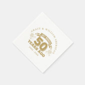 Net getrouwd 50ste bruiloft Jubileum Servet (Hoek)