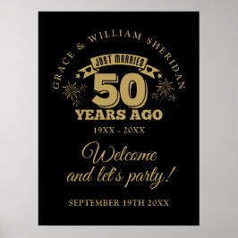 Net Getrouwd 50ste Huwelijksjubileum Welkomstbord Poster