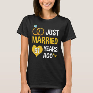 Net getrouwd 51 jaar sinds 1972 51ste bruiloft Ann T-shirt