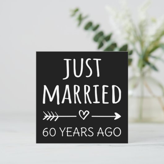 Net getrouwd 60 jaar geleden I Kaart (Staand voorkant)