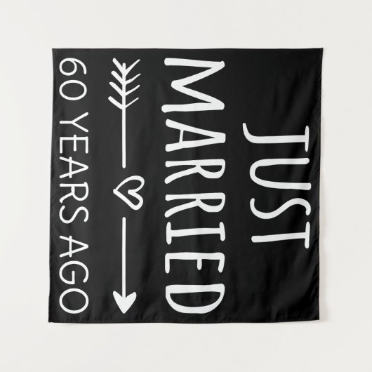 Net getrouwd, 60 jaar geleden I Wandkleed (Voorkant (horizontaal))