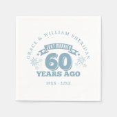 Net getrouwd 60e bruiloft Jubileum Servet (Voorkant)