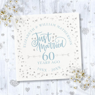 Net getrouwd 60ste huwelijksjubileum servet