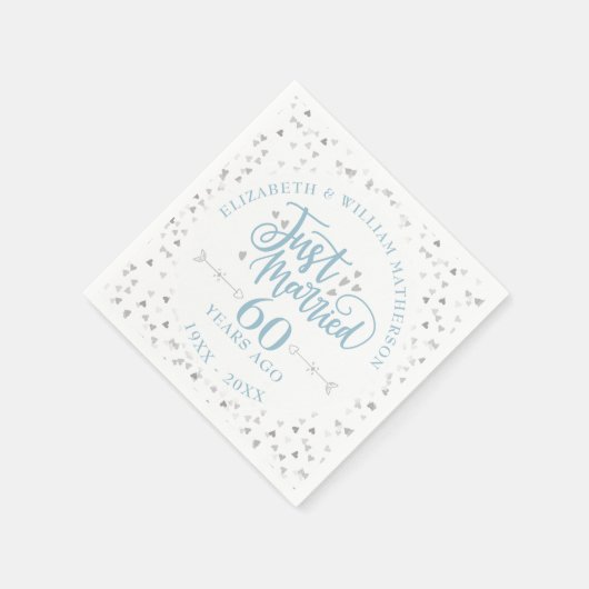 Net Getrouwd 60ste Huwelijksverjaardag Servet (Hoek)