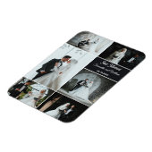 Net getrouwd 6 foto bruiloft collage magneet (Linkerzijde)