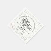 Net getrouwd 70ste bruiloft Jubileum Servet (Hoek)