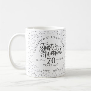 Net Getrouwd 70ste Huwelijksjubileum Liefdeshartje Koffiemok
