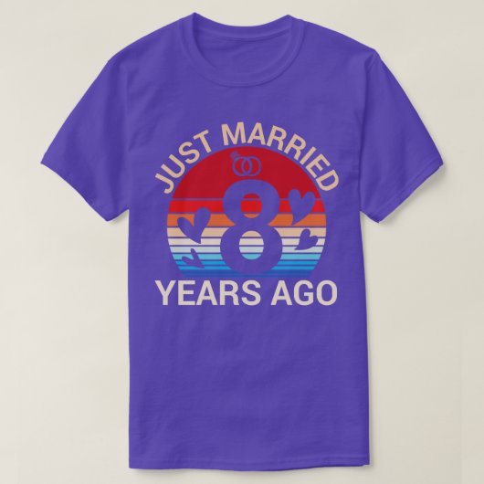 Net getrouwd 8 jaar geleden zijn vrouw getrouwd An T-shirt (Design voorkant)