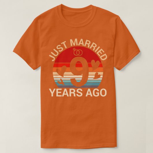 Net getrouwd 9 jaar geleden zijn vrouw trouwde met t-shirt (Design voorkant)
