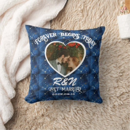 Net Getrouwd Aangepaste Foto & Naam Fleece Deken Kussen