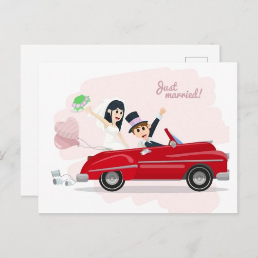 Net Getrouwd Aankondigingskaart (Voorkant / Achterkant)