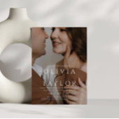 Net getrouwd Ampersand verweven 2 foto bruiloft Kaart