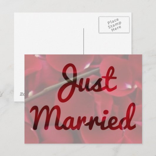 "Net Getrouwd" ansichtkaart Aankondigingskaart (Voorkant / Achterkant)