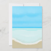 Net Getrouwd Aquarel Oceaan Strand Uitnodiging (Achterkant)