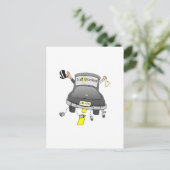 Net getrouwd (auto) aankondigingskaart (Staand voorkant)