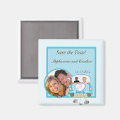 Net getrouwd auto bruiloft aankondiging magneet (Voorkant / Achterkant)