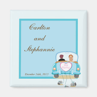 Net getrouwd auto bruiloft magneet gunst