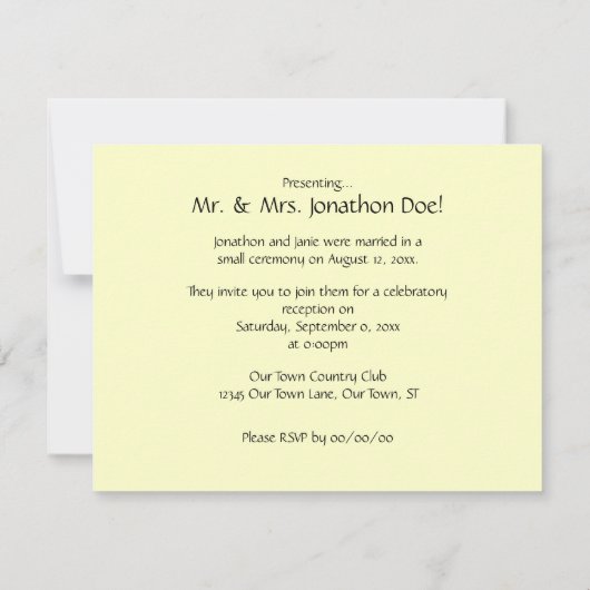 Net Getrouwd Auto Kaart (Achterkant)