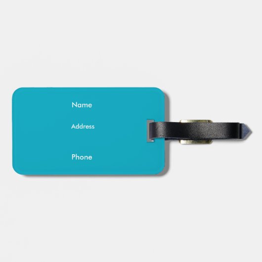 Net getrouwd Bagagelabel met lederen band (Achterkant horizontaal)