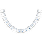 Net getrouwd Banner Donkerblauw Zilveren Confetti (Alle)