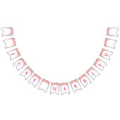 Net getrouwd banner roze Waterverf bloemen (Alle)