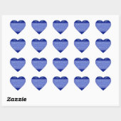 Net getrouwd blauw hart label (Vel)