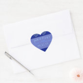 Net getrouwd blauw hart label (Envelop)